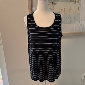 NWT 🌸 J Jill Wearever Striped Sleeveless Tank Top Size Large